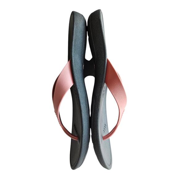 OKABASHI Women's M/L = 8 9 Sandals Breeze Flip Flops Pink Gray Water Made USA - Picture 6 of 8